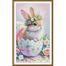 СР4251 Нова Слобода Набір для вишивки рахунковим хрестиком - Пробудження весни 18x31 см, Aida 16 ct (канва з фоном)