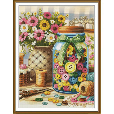 СР4253 Нова Слобода Набір для вишивки рахунковим хрестиком - Моя радість 22x29 см, Aida 16