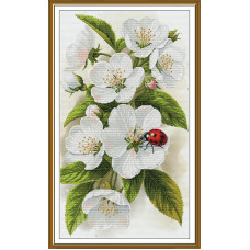 СР6307 Нова Слобода Набір для вишивки рахунковим хрестиком - Блаженство цвітіння 29x51 см, Aida 16