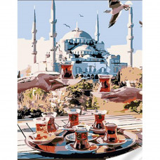 SS1098 Чай у Стамбулі, 30х40 см. Strateg. Картина за номерами (Стратег)