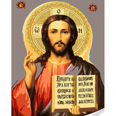 SS1138 Ікона Ісуса Христа (Спасителя), 30х40 см. Strateg. Картина за номерами (Стратег)