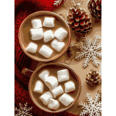 SS1238 Strateg Картина за номерами - Strateg Какао з маршмелоу 30x40 см (Стратег)