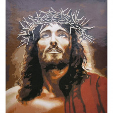 SS6467 Ісус із терновою короною, 30x40 см. Strateg. Картина за номерами (Стратег)