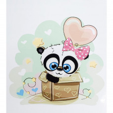 SS6667 Маленька дівчинка панда, 30x40 см. Strateg. Картина за номерами (Стратег)