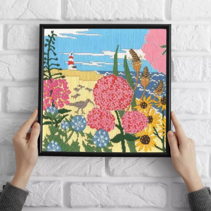 SSKH3 Bothy Threads Набір для вишивки гладдю - Відплив Low Tide 18,5x19 см, тканина з малюнком №22