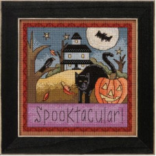 ST151914 Mill Hill Набір для вишивки рахунковим хрестиком + бісером - Привид Spooktacular 18x18 см, перфорований папір