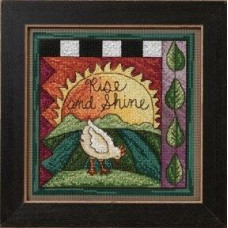 ST152101 Mill Hill Набір для вишивки рахунковим хрестиком + бісером - Прокидайся і співай Rise and Shine 18x18 см, перфорований папір