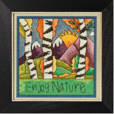 ST152212 Mill Hill Набір для вишивки рахунковим хрестиком + бісером - Насолоджуйся природою Enjoy Nature 18x18 см, перфорований папір