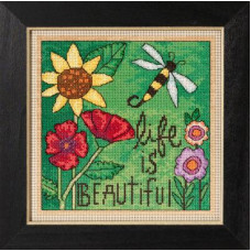 ST152213 Mill Hill Набір для вишивки рахунковим хрестиком + бісером - Життя прекрасне Life is Beautiful 18x18 см, перфорований папір