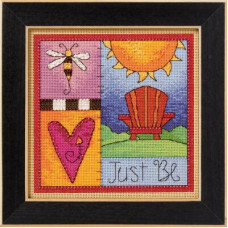 ST152311 Mill Hill Набір для вишивки рахунковим хрестиком + бісером - Просто будь Just Be 18x18 см, перфорований папір