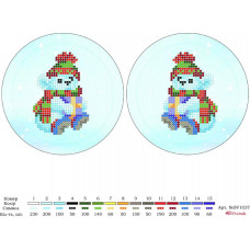 SV-1036 Новорічна іграшка. Alisena. Схема для вишивки бісером