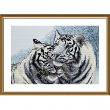СВ3222 Бенгальські тигри. Нова Слобода. Набір для вишивки хрестиком на канві з нанесеним фоном