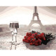 SY6523 Троянди в Парижі, на кольоровому фоні 40х50 см. Strateg. Картина за номерами (Стратег)