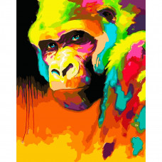 SY6671 Арт-мавпа, 40x50 см. Strateg. Картина за номерами (Стратег)