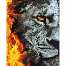 SY6778 Вогняний тигр, 40x50 см. Strateg. Картина за номерами (Стратег)