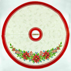 СЯ_318 Virena Заготовка для вишивки бісером - Спідниця під ялинку Різдвяна квітка 71х71 см (схема на габардині)