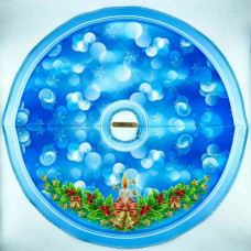 СЯ_319 Virena Заготовка для вишивки бісером - Спідниця під ялинку Різдвяні дзвоники 71х71 см (схема на габардині)