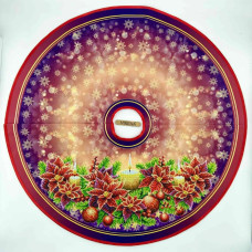 СЯ_320 Virena Заготовка для вишивки бісером - Спідниця під ялинку Різдвяна свічка 71х71 см (схема на габардині)