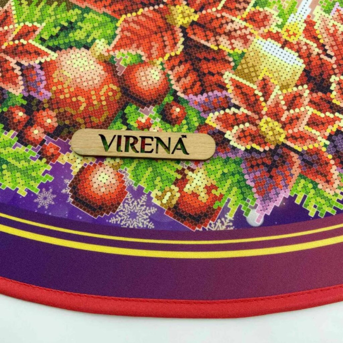 СЯ_320 Virena Заготовка для вишивки бісером - Спідниця під ялинку Різдвяна свічка 71х71 см (схема на габардині)