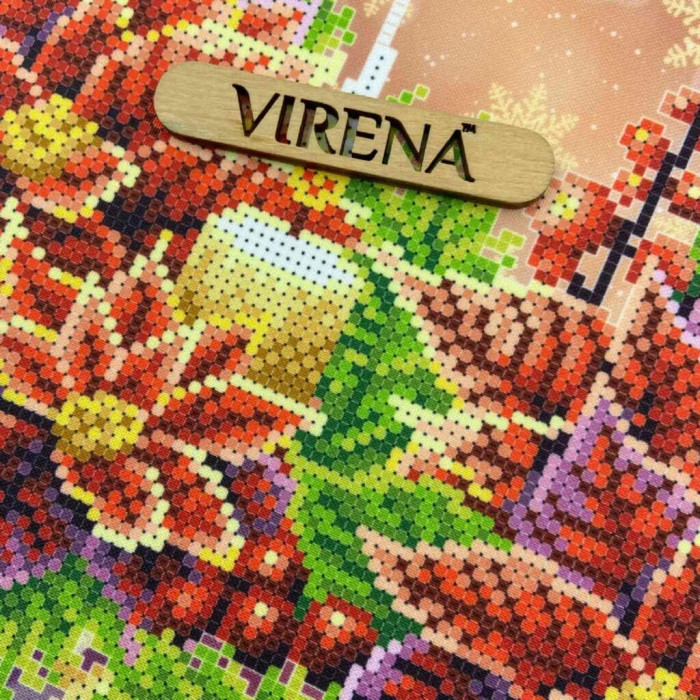 СЯ_320 Virena Заготовка для вишивки бісером - Спідниця під ялинку Різдвяна свічка 71х71 см (схема на габардині)