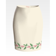 СЖ002кМнннн Барвиста вишиванка Заготовка для вишивки - Спідниця жіноча Лілеї р.42-54 атлас, бежевий