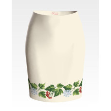 СЖ016шМнннн Барвиста вишиванка Заготовка для вишивки - Спідниця жіноча Цвіт калини р.42-54 шовк, бежевий