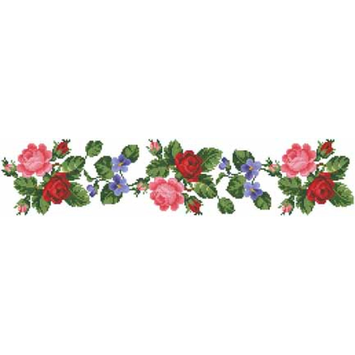 СЖ021лБнннн Барвиста вишиванка Заготовка для вишивки - Спідниця жіноча Троянди, фіалки, конвалії р.42-54 льон, білий