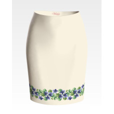 СЖ025шМнннн Барвиста вишиванка Заготовка для вишивки - Спідниця жіноча Польові квіти р.42-54 шовк, бежевий