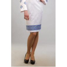 СЖ031шБнннн Барвиста вишиванка Заготовка для вишивки - Спідниця жіноча Ніжність р.42-54 шовк, білий