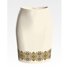 СЖ033шМнннн Барвиста вишиванка Заготовка для вишивки - Спідниця жіноча Кучерява безмежність р.42-54 шовк, бежевий