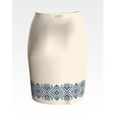 СЖ034дМнннн Барвиста вишиванка Заготовка для вишивки - Спідниця жіноча Кучерява безмежність р.42-54 домоткане полотно, бежевий