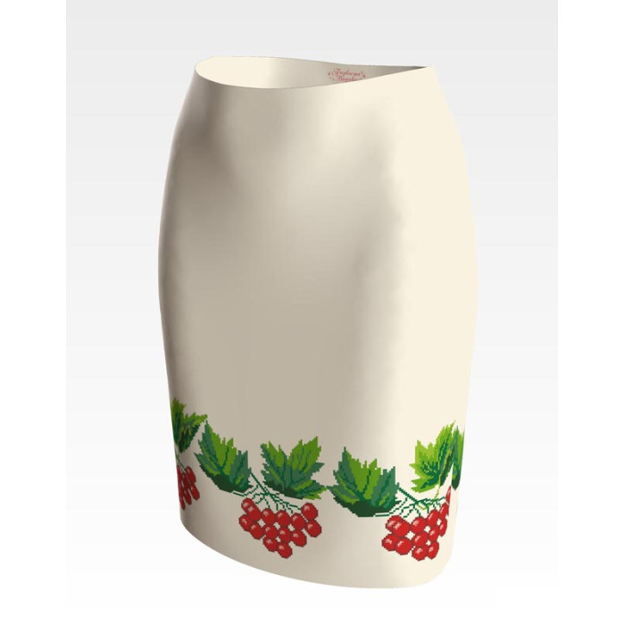 СЖ037кМнннн Барвиста вишиванка Заготовка для вишивки - Спідниця жіноча Калина р.42-54 атлас, бежевий