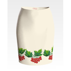 СЖ037шМнннн Барвиста вишиванка Заготовка для вишивки - Спідниця жіноча Калина р.42-54 шовк, бежевий