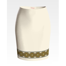 СЖ038кМнннн Барвиста вишиванка Заготовка для вишивки - Спідниця жіноча Сонячна р.42-54 атлас, бежевий