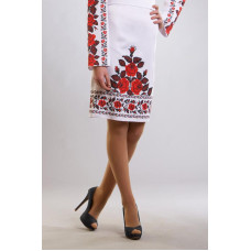 СЖ043шБнннн Барвиста вишиванка Заготовка для вишивки - Спідниця жіноча Весільні пари р.42-54 шовк, білий