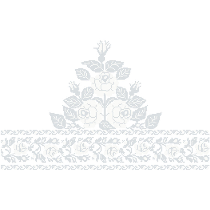 СЖ044кБнннн Спідниця жіноча, атлас-коттон, білий. Барвиста вишиванка. Заготовка для вишивки бісером