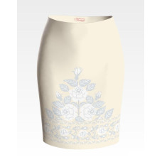 СЖ044кМнннн Барвиста вишиванка Заготовка для вишивки - Спідниця жіноча Весільні пари р.42-54 атлас, бежевий