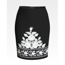 СЖ044шЧнннн Барвиста вишиванка Заготовка для вишивки - Спідниця жіноча Весільні пари р.42-54 шовк, чорний