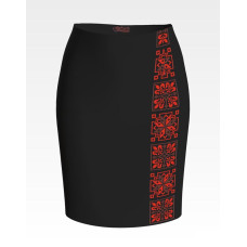 СЖ046шЧнннн Барвиста вишиванка Заготовка для вишивки - Спідниця жіноча Берегиня р.42-54 шовк, чорний