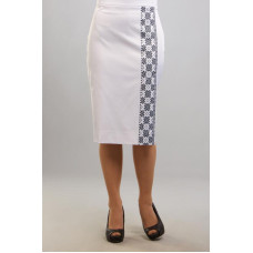 СЖ049шБнннн Барвиста вишиванка Заготовка для вишивки - Спідниця жіноча Класична р.42-54 шовк, білий