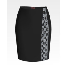 СЖ049шЧнннн Барвиста вишиванка Заготовка для вишивки - Спідниця жіноча Класична р.42-54 шовк, чорний