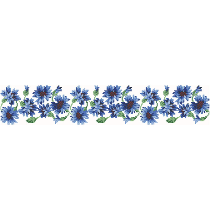 СЖ051кБнннн Спідниця жіноча, атлас-коттон, білий. Барвиста вишиванка. Заготовка для вишивки бісером