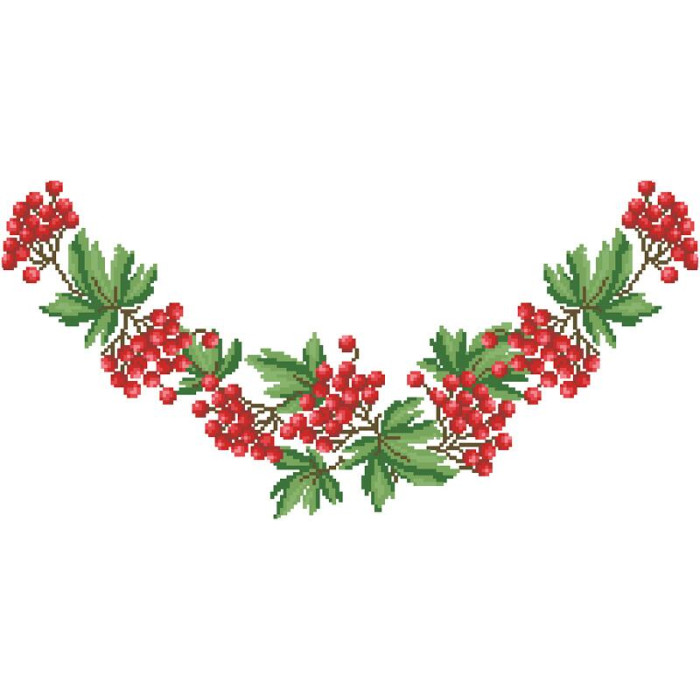 СЖ057пБнннн Барвиста вишиванка Заготовка для вишивки - Спідниця жіноча Ніжна калина р.42-54 габардин, білий