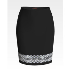 СЖ058шЧнннн Барвиста вишиванка Заготовка для вишивки - Спідниця жіноча Сокальська. Ніжність р.42-54 шовк, чорний