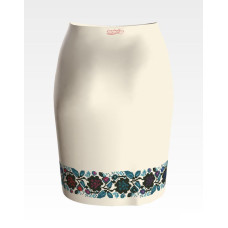 СЖ060кМнннн Барвиста вишиванка Заготовка для вишивки - Спідниця жіноча Борщівська сучасна р.42-54 атлас, бежевий