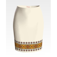 СЖ063кМнннн Барвиста вишиванка Заготовка для вишивки - Спідниця жіноча Прикарпаття. Оберіг р.42-54 атлас, бежевий