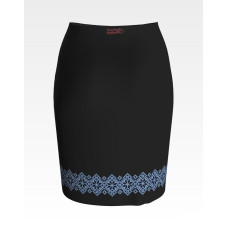 СЖ065шЧнннн Барвиста вишиванка Заготовка для вишивки - Спідниця жіноча Мамина ніжність р.42-54 шовк, чорний