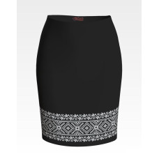 СЖ066шЧнннн Барвиста вишиванка Заготовка для вишивки - Спідниця жіноча Жито р.42-54 шовк, чорний