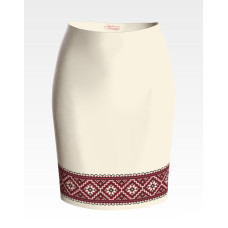 СЖ068кМнннн Барвиста вишиванка Заготовка для вишивки - Спідниця жіноча Старовинний орнамент р.42-54 атлас, бежевий