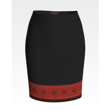 СЖ068шЧнннн Барвиста вишиванка Заготовка для вишивки - Спідниця жіноча Старовинний орнамент р.42-54 шовк, чорний